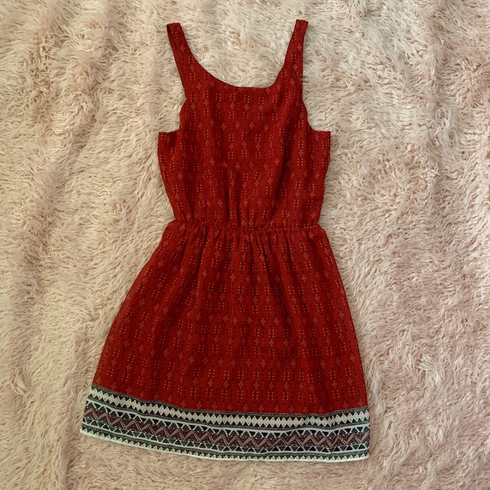 Xhilaration Dress with Tribal Design at Bottom